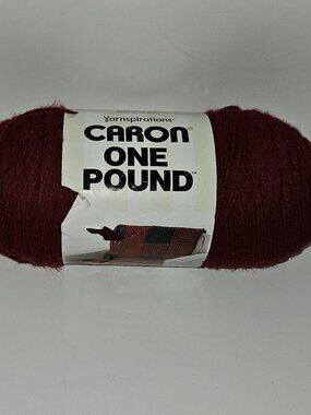 NOS Caron One Pound Claret Red Yarn 16 oz 812 Yds 100% Acrylic Yarnspirations